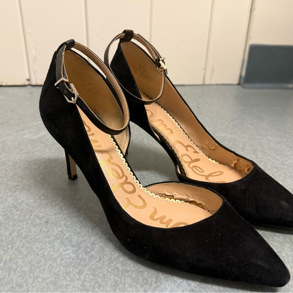 Sam Edelman Black Suede Heels